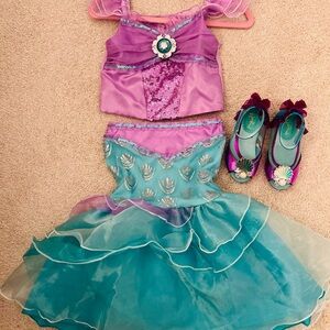 Brand New without tags Disney Store Ariel Princess Mermaid Dress Costume